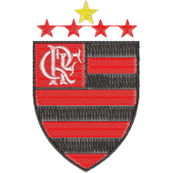 Matriz de Bordado Escudo Clube de Regatas do Flamengo com Estrelas 